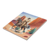 かわいい西カウボーイ砂漠 タイル (側面)