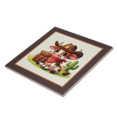 かわいい西欧牛の恋人 タイル (側面)