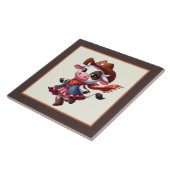 かわいい西欧牛の恋人 タイル (側面)