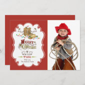 かわいい西洋風のクリスマス写真カード シーズンカード (正面/裏面)