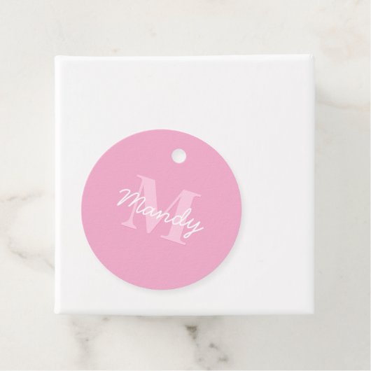 かわいい見た目のカッシブの名前&モノグラム | ピンク フェイバータグ (インサイチュ)