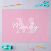 かわいい見た目のカッシブの名前&モノグラム | ピンク 薄葉紙 (クラフト)