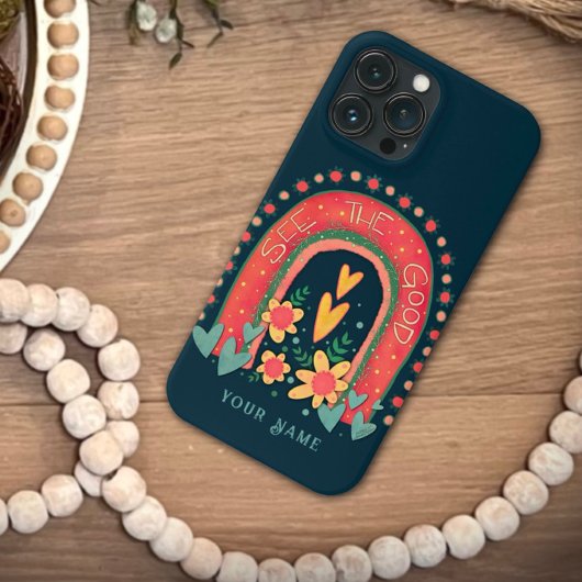 かわいい見て良いおもしろい引用文レインボーインスピレーション Case-Mate iPhoneケース