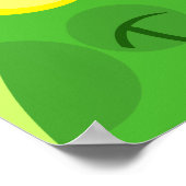 かわいい覗きカートガエルのフロギー顔 ポスター (角)