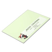 かわいい覗きクリスマス猫カスタマイズ可能なメモ帳 ノートパッド (アングル)