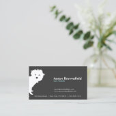 かわいい覗きパップグレー 名刺 (スタンド正面)