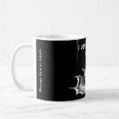 かわいい覗き猫あなたをおもしろいノベルティブラック コーヒーマグカップ (左)