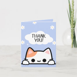 かわいい覗き猫サンキューカード カード