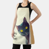 かわいい覗き猫デザインエプロン エプロン (インサイチュ)