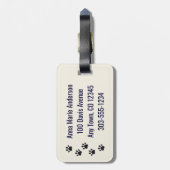 かわいい覗き猫デザインラゲッジタグ ラゲッジタグ (裏面縦)