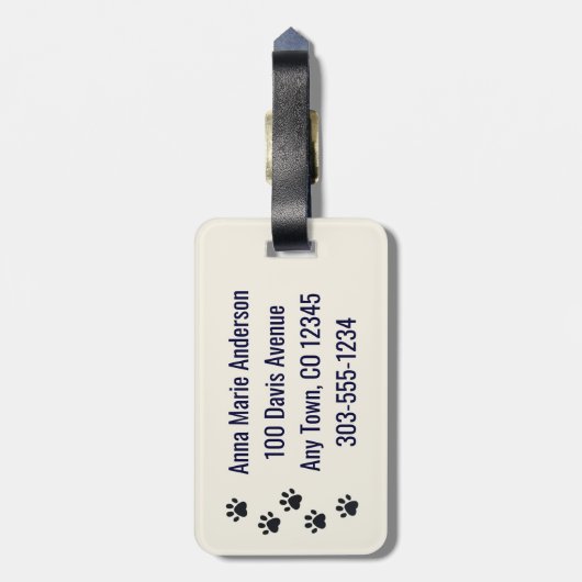 かわいい覗き猫デザインラゲッジタグ ラゲッジタグ (裏面縦)