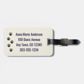 かわいい覗き猫デザインラゲッジタグ ラゲッジタグ (裏面横)