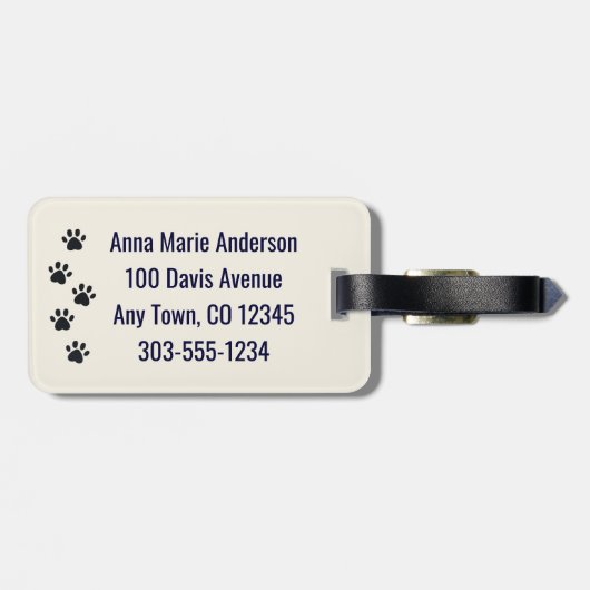 かわいい覗き猫デザインラゲッジタグ ラゲッジタグ (裏面横)