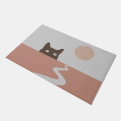 かわいい覗き猫ドアマット |サンセットドアマットデコール ドアマット (アングル)