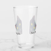 かわいい覗き猫プリンっぽいビダ飲みガラス タンブラーグラス (右)