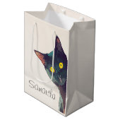 かわいい覗き猫抱き枕 ミディアムペーパーバッグ (正面アングル)