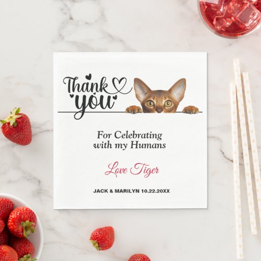 かわいい覗き猫紙ナプキンス スタンダードランチョンナプキン (インサイチュ)