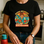 かわいい親のシャツ；朝食の目を閉じる Tシャツ
