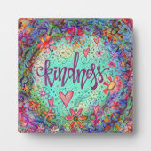 かわいい親切カラフルモザイク感動的イーゼル フォトプラーク (正面)