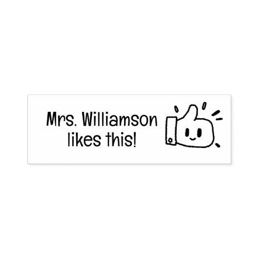 かわいい親指が教室カスタム用先生スタンプ セルフインキングスタンプ (デザイン)