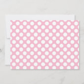 かわいい親&ベビーホエールピンクガールベビーシャワー 招待状 (裏面)