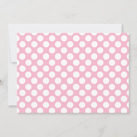 かわいい親&ベビーホエールピンクガールベビーシャワー 招待状 (裏面)