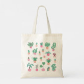 かわいい観葉植物の模様のトートバッグ トートバッグ (裏面)