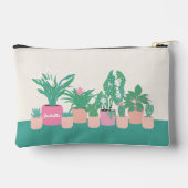 かわいい観葉植物ジッパーパウチ アクセサリーポーチ (裏面)