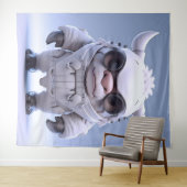 かわいい角のあるキャラクター タペストリー (インサイチュ(横))