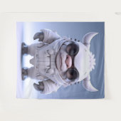 かわいい角のあるキャラクター タペストリー (正面(横))