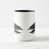 かわいい角のパフィンのスイミングアニメ マグカップ (中央)