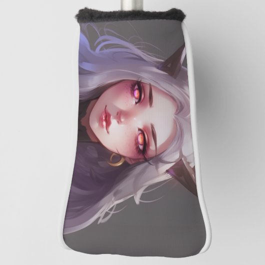 かわいい角型の戦士アニメ少女 ゴルフヘッドカバー (回転90)