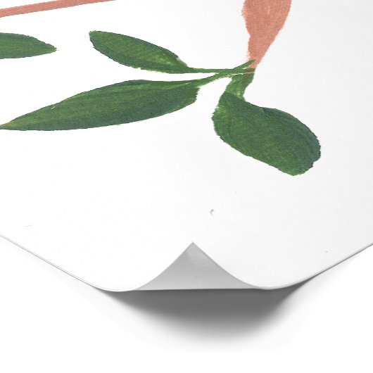 かわいい角絵画フクロウ ポスター (角)