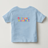 かわいい言葉が溢れるカラフルなテキスト トドラーTシャツ (裏面)