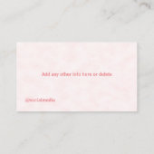 かわいい託児所サファリ動物 名刺 (裏面)