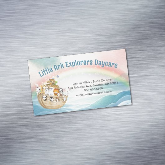 かわいい託児所ノアの箱舟 マグネット名刺 (インサイチュ)
