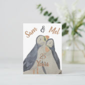 かわいい記念日のプフィン ポストカード (スタンド正面)