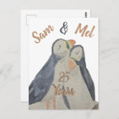 かわいい記念日のプフィン ポストカード (正面/裏面)