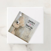 かわいい詰まったクマ素朴木壁ベビーシャワー フェイバータグ (インサイチュ)