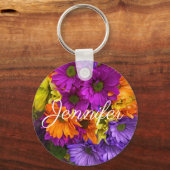 かわいい詰め合わせ花 キーホルダー (正面)