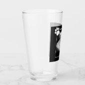 かわいい話し犬の足とメッセージブラックの写真 タンブラーグラス (右)