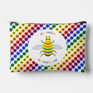 かわいい誇りを持ったLGBTレインボビー&フラワー アクセサリーポーチ