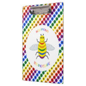 かわいい誇りを持ったLGBTレインボビー&フラワー クリップボード (左)