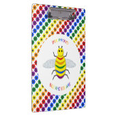 かわいい誇りを持ったLGBTレインボビー&フラワー クリップボード (右)