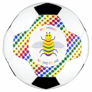 かわいい誇りを持ったLGBTレインボビー&フラワー サッカーボール