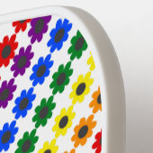 かわいい誇りを持ったLGBTレインボビー&フラワー ピックルボールラケット (左詳細)