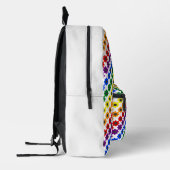 かわいい誇りを持ったLGBTレインボビー&フラワー プリントバックパック (左)