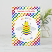 かわいい誇りを持ったLGBTレインボービーと来フラワーズアウト 招待状 (スタンド正面)