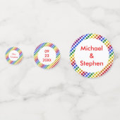 かわいい誇りを持ったLGBTレインボービーと結婚花 コンフェッティ (正面)