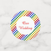 かわいい誇りを持ったLGBTレインボービーと結婚花 コンフェッティ (スモール正面)